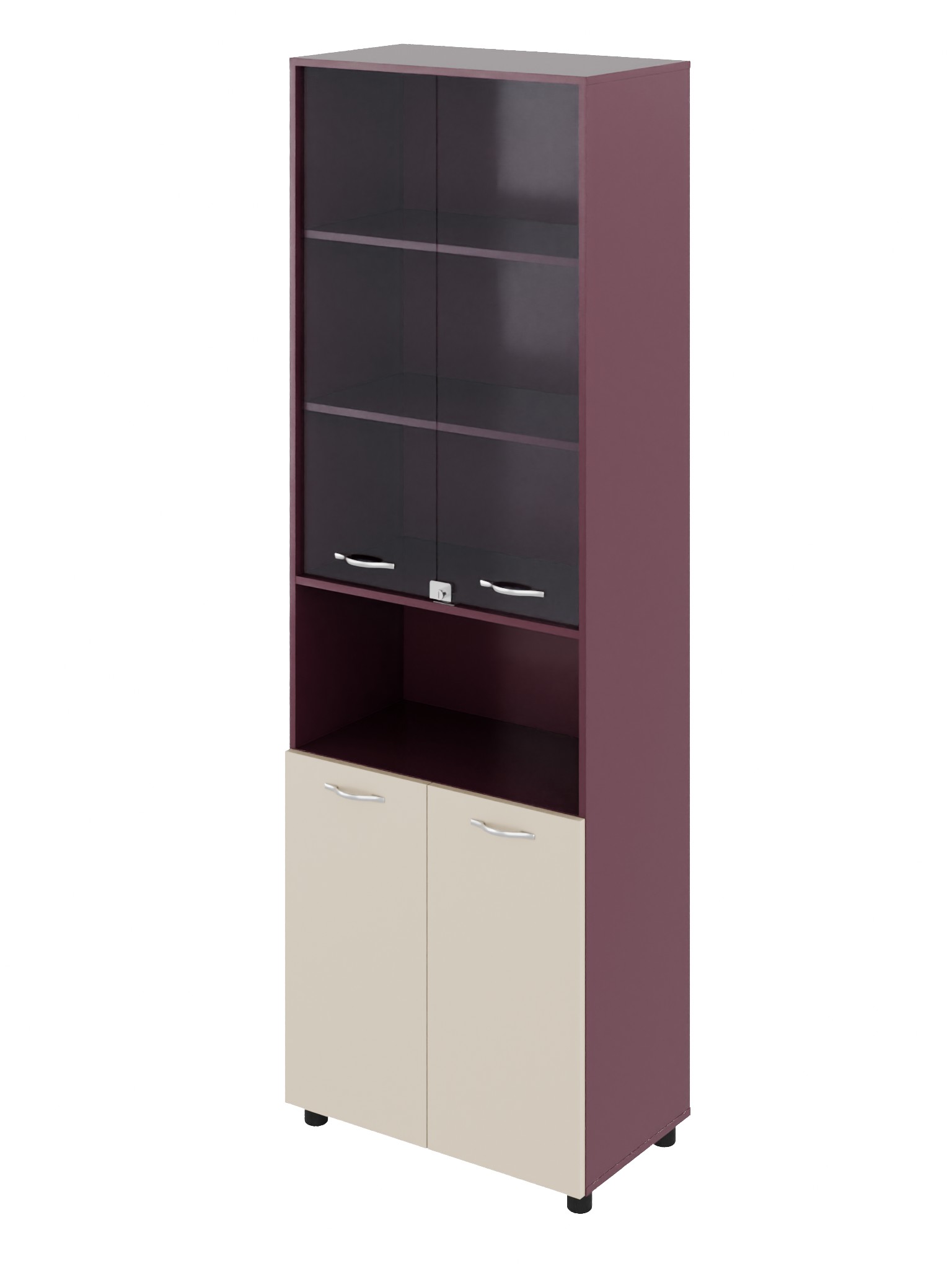 Шафа зі склом Color (7872) 702х416х2228 мм МЕБЛІ ТЕХНОСТИЛЬ